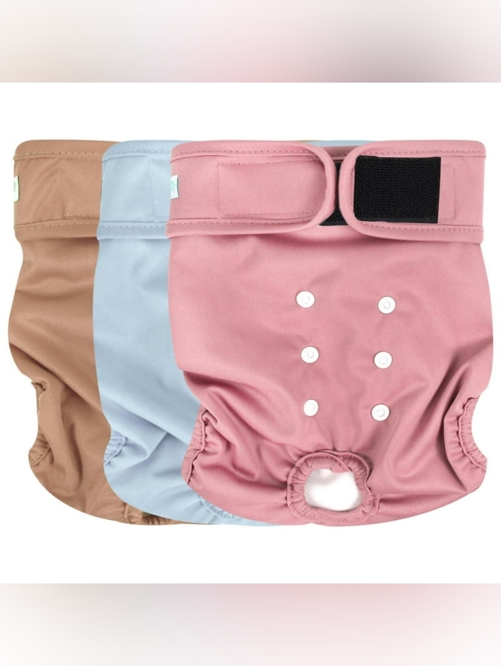 Wegreeco Pack of 3 Reusable Dog Diapers Female, Washable Premium Small
